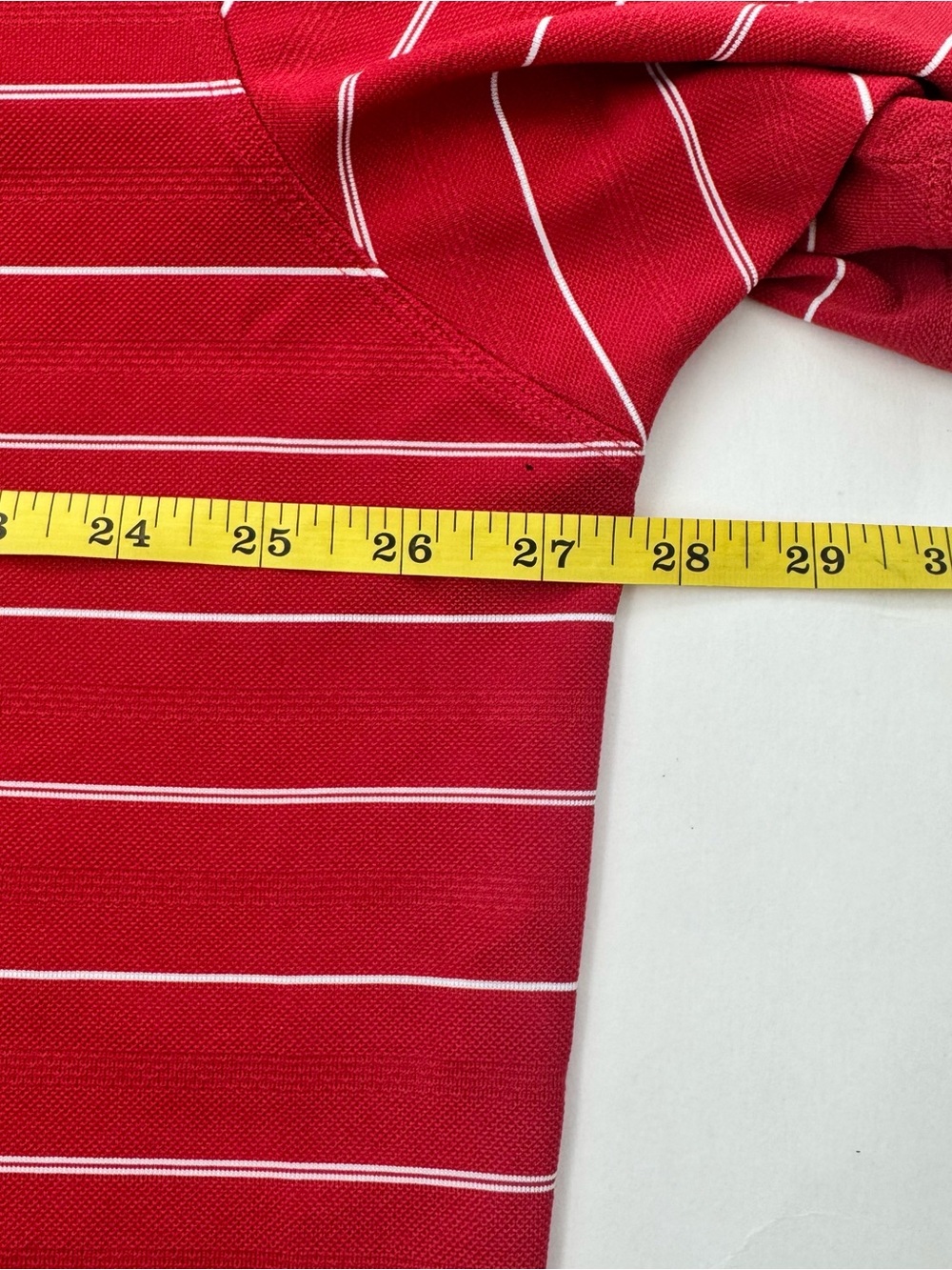 Nike Golf Dri-FIT Polo Shirt Red White Striped Short Sleeve Oversized Men's XXL - Picture 6 of 7